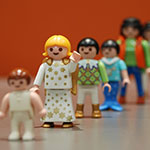 Playmobil-Figuren als Aufstellungswerkzeug